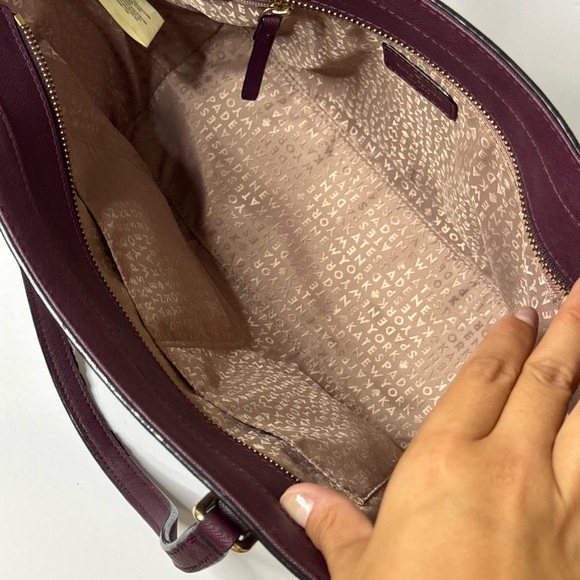 Kate Spade Purple Leather Zip Tote - Picture 8 of 16
